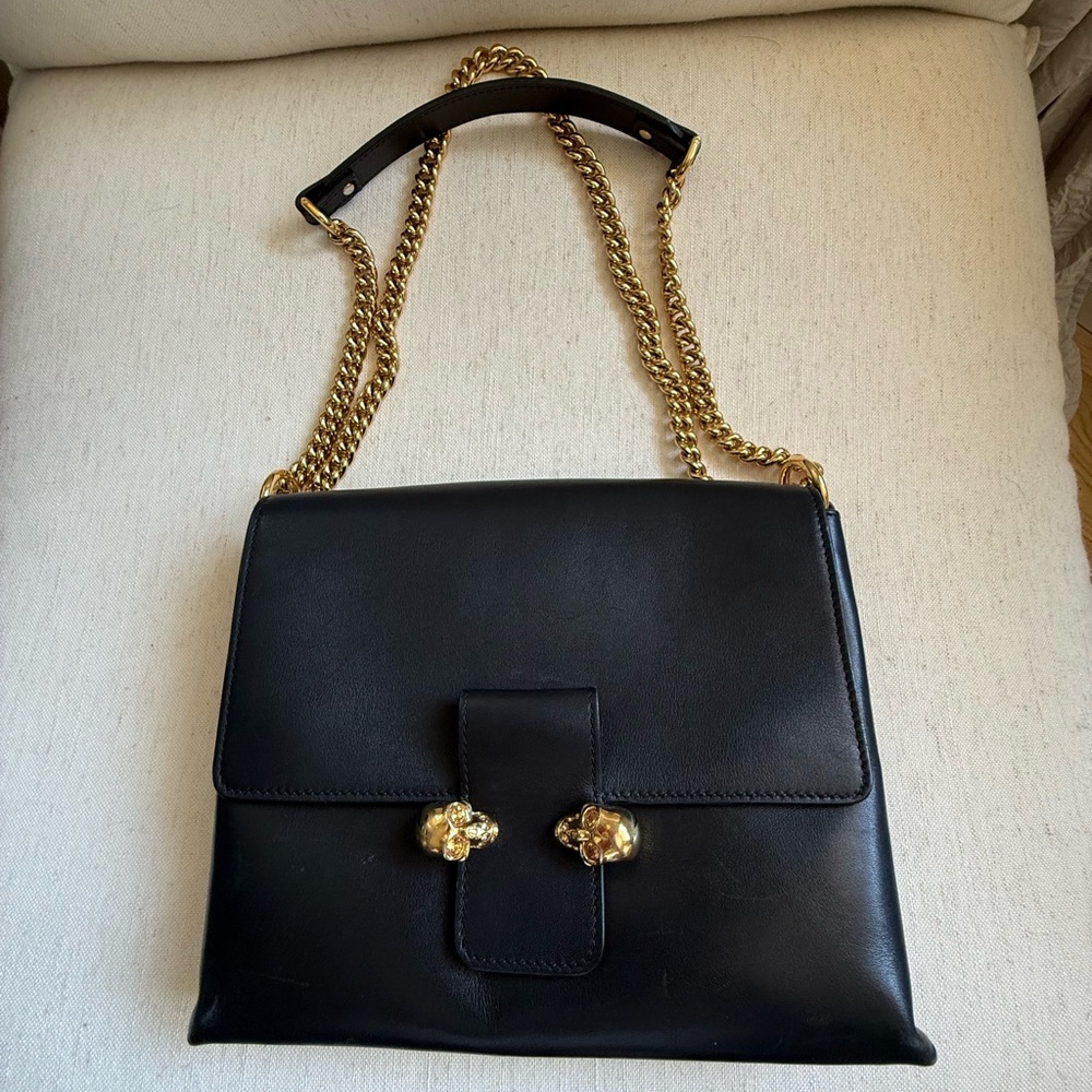 Alexander McQueen black leather crossbody